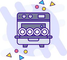 Dishwasher freestyle Icon vector