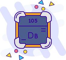 dubnium estilo libre icono vector