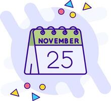 25th of November freestyle Icon vector