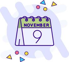 9th of November freestyle Icon vector