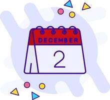 2nd of December freestyle Icon vector