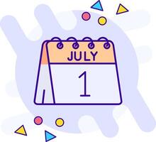 1st of July freestyle Icon vector