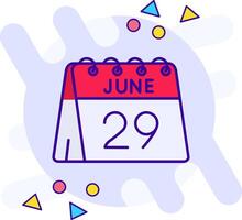 29th of June freestyle Icon vector