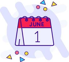 1st of June freestyle Icon vector