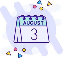 3rd of August freestyle Icon vector