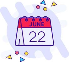 22nd of June freestyle Icon vector