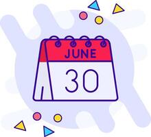 30 de junio estilo libre icono vector