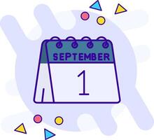 1st of September freestyle Icon vector