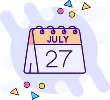 27th of July freestyle Icon vector