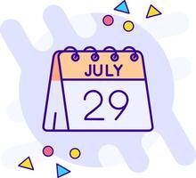 29th of July freestyle Icon vector