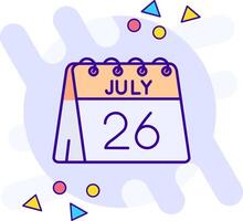 26th of July freestyle Icon vector