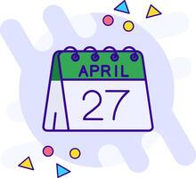 27 de abril estilo libre icono vector