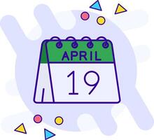 19th of April freestyle Icon vector