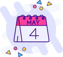 4th of May freestyle Icon vector