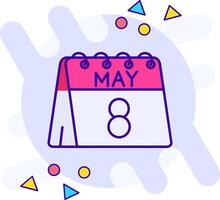 8th of May freestyle Icon vector