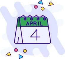 4th of April freestyle Icon vector