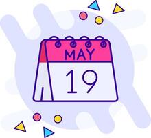 19th of May freestyle Icon vector