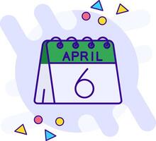 6th of April freestyle Icon vector