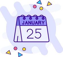 25th of January freestyle Icon vector