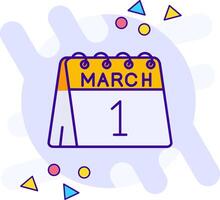 1st of March freestyle Icon vector