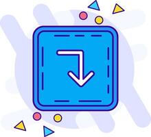 Turn down freestyle Icon vector