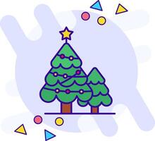 Christmas tree freestyle Icon vector