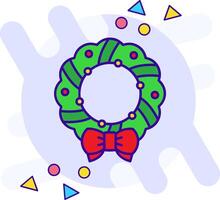 Christmas wreath freestyle Icon vector