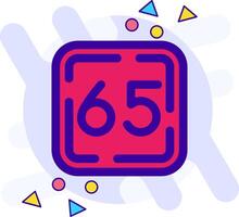 sesenta cinco estilo libre icono vector