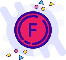 Letter f freestyle Icon vector