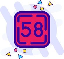 cincuenta ocho estilo libre icono vector