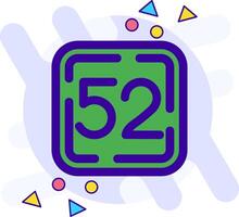 Fifty Two freestyle Icon vector