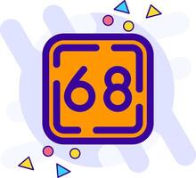 Sixty Eight freestyle Icon vector