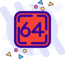 Sixty Four freestyle Icon vector