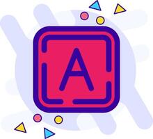 Letter a freestyle Icon vector