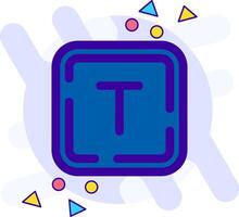 Letter t freestyle Icon vector