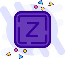 Letter z freestyle Icon vector