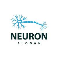 Neuron logo simple design network cel technology particles template Illustration vector