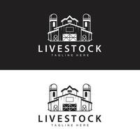 Farm barn logo vector warehouse simple minimalist vintage old village templet illustration