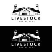 Farm barn logo vector warehouse simple minimalist vintage old village templet illustration