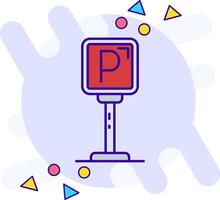 Parking freestyle Icon vector