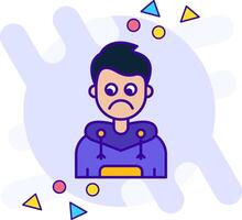 triste estilo libre icono vector