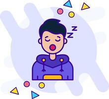 dormir estilo libre icono vector