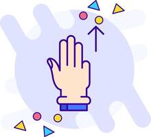 Three Fingers Up freestyle Icon vector