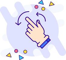 Rotate Left freestyle Icon vector