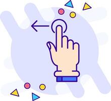Tap and Move Left freestyle Icon vector