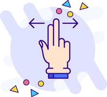 Two Fingers Horizontal Scroll freestyle Icon vector