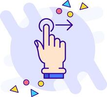 Tap and Move Right freestyle Icon vector