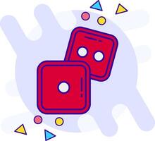 Dice freestyle Icon vector