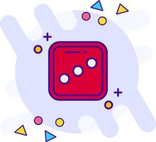 Dice three freestyle Icon vector