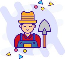 Farmer freestyle Icon vector